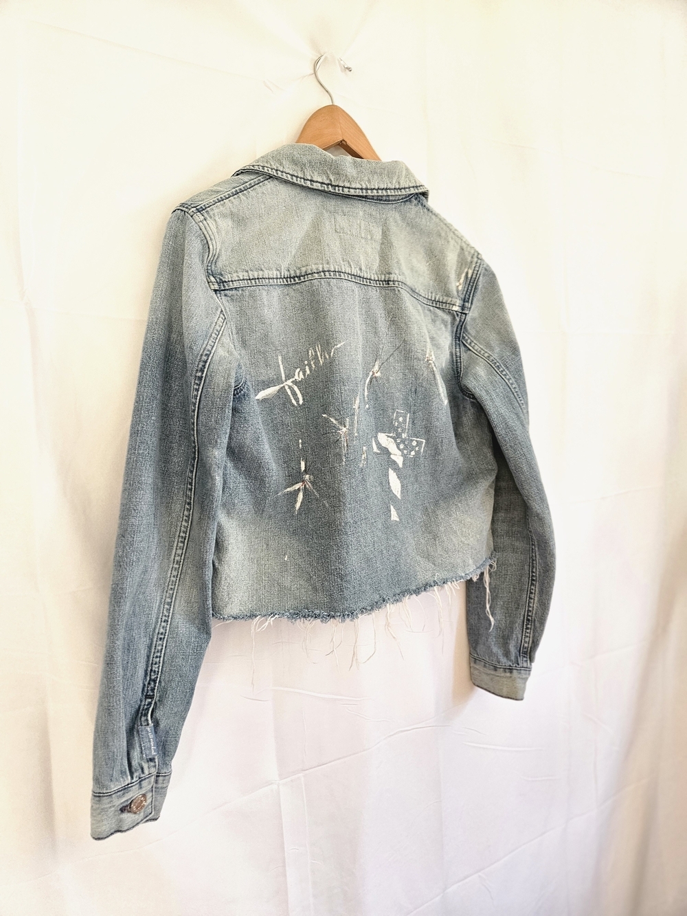 7 For All Mankind Light Blue Denim Jacket - Picture 7 of 15